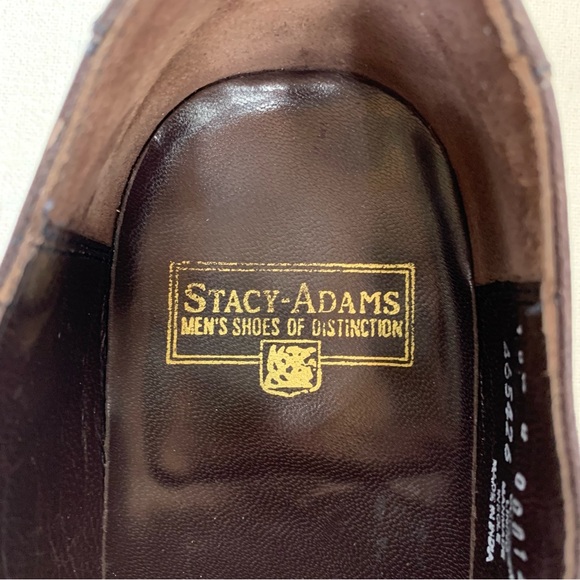 Stacy Adams~Men's Madison Cap Toe Mahogany Oxford~Sz 10.5 - Picture 14 of 15